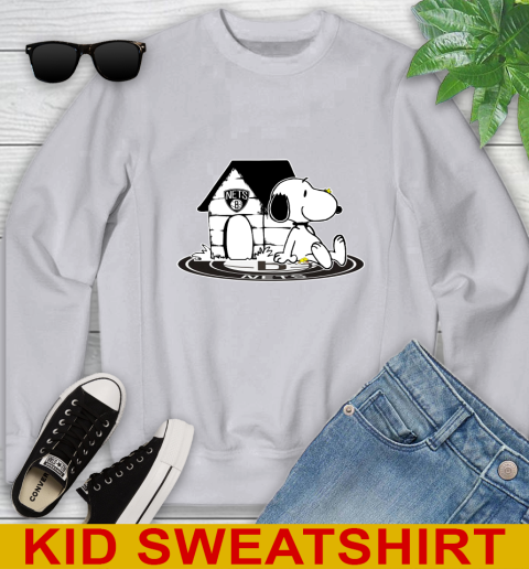 NBA Basketball Brooklyn Nets Snoopy The Peanuts Movie Shirt Youth Sweatshirt 4