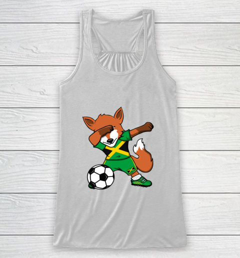 Dabbing Fox Jamaica Soccer Fans Jersey Jamaican Football Fan Racerback Tank 2