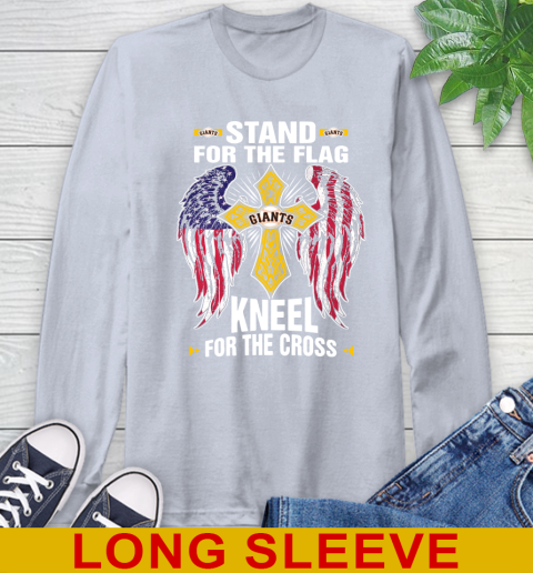 MLB Baseball San Francisco Giants Stand For Flag Kneel For The Cross Shirt Long Sleeve T-Shirt 6