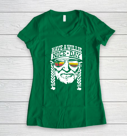 Have A Willie Nice Day Women's V-Neck T-Shirt 3