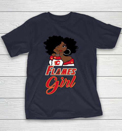 Calgary Flames Girl NHL Youth T-Shirt 4