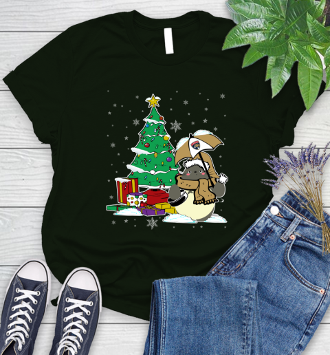Florida Panthers NHL Hockey Cute Tonari No Totoro Christmas Sports Women's T-Shirt 6