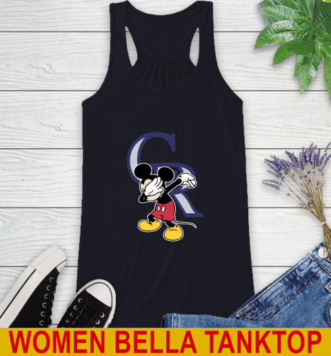Colorado Rockies MLB Baseball Dabbing Mickey Disney Sports Racerback Tank 10