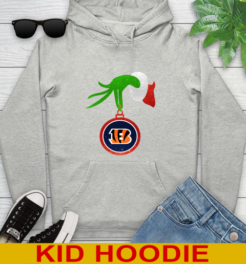 Cincinnati Bengals Grinch Merry Christmas NFL Football Youth Hoodie