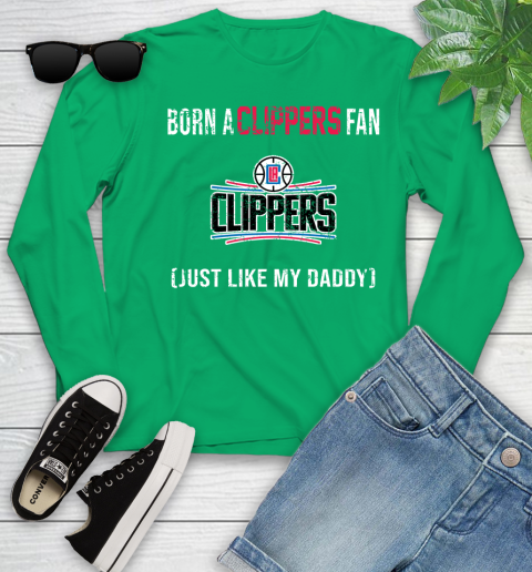 NBA LA Clippers Loyal Fan Just Like My Daddy Basketball Shirt Youth Long Sleeve 6