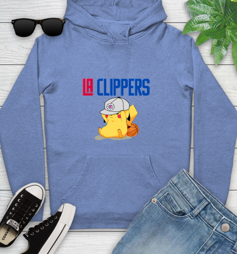 NBA Pikachu Basketball Sports Los Angeles Clippers Youth Hoodie 12