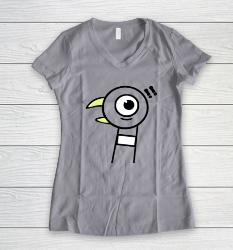 This Is My Book Character Costume Funny Pigeon Reading Day Women's V-Neck T-Shirt 2