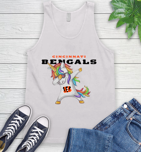 Cincinnati Bengals NFL Football Funny Unicorn Dabbing Sports Tank Top
