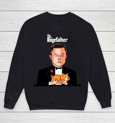 Dogecoin The DogeFather Funny Youth Sweatshirt