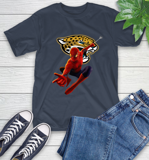 NFL Spider Man Avengers Endgame Football Jacksonville Jaguars T-Shirt 4