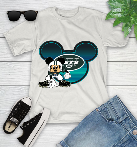 NFL New York Jets Mickey Mouse Disney Football T Shirt Youth T-Shirt 12