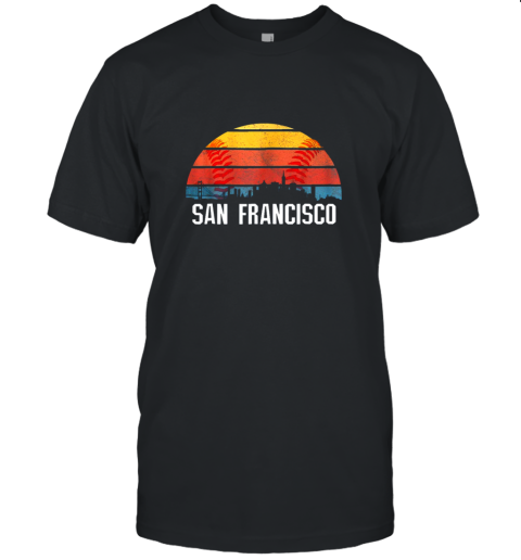 San Francisco Baseball Downtown Skyline Bay Area Fan Unisex Jersey Tee