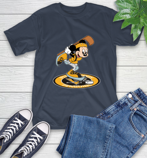 NHL Hockey Pittsburgh Penguins Cheerful Mickey Disney Shirt T-Shirt 4