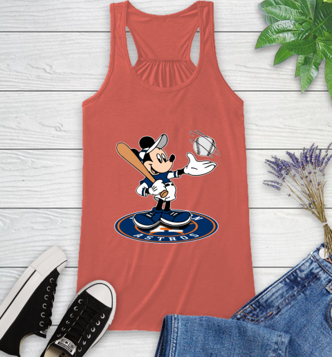 MLB Baseball Houston Astros Cheerful Mickey Disney Shirt Racerback Tank 4