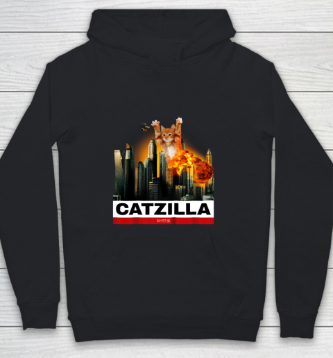 CATZILLA  Funny Kitty Tshirt for Cat lovers to Halloween Youth Hoodie