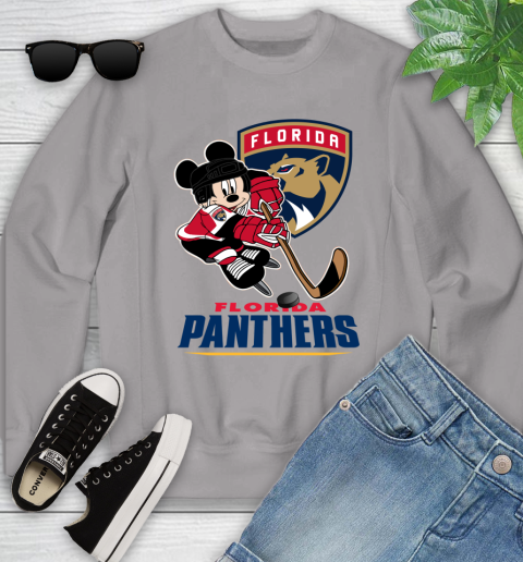 NHL Florida Panthers Mickey Mouse Disney Hockey T Shirt Youth Sweatshirt 4