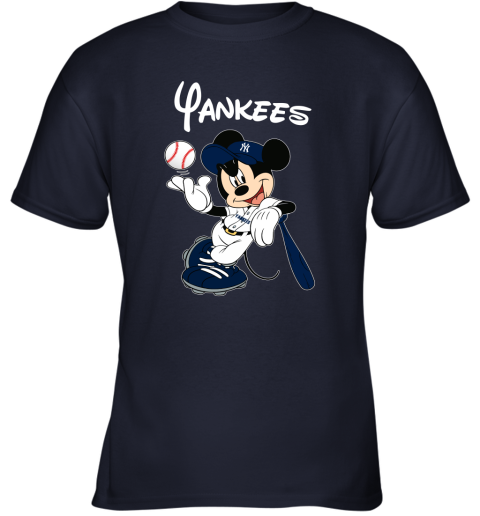 Baseball Mickey Team New York Yankees Youth T-Shirt 