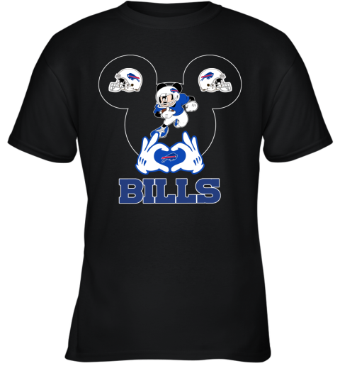 I Love The Bills Mickey Mouse Buffalo Bills Youth T-Shirt