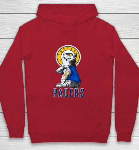 NBA Basketball My Cat Loves Indiana Pacers Youth Hoodie 7
