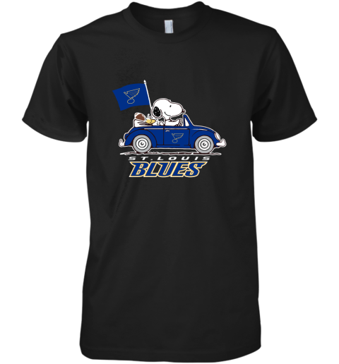 Snoopy And Woodstock Ride The St. louis Blues Car NHL Premium Men's T-Shirt