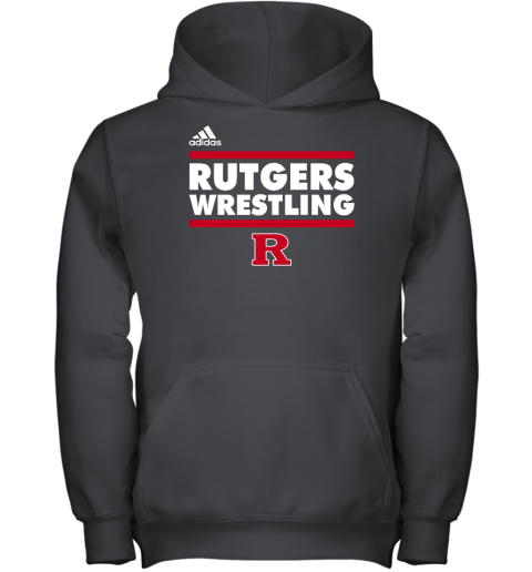 Jersey Jerry Wearing Rutgers Wrestling Youth Hoodie