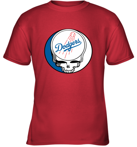 Los Angeles Dodgers The Grateful Dead Baseball MLB Mashup Youth T-Shirt 