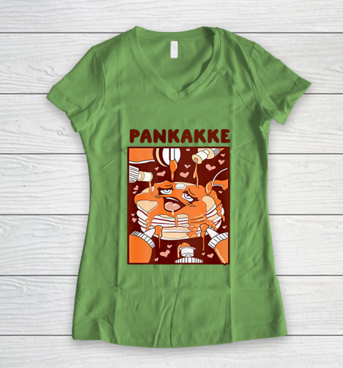 Pankakke Food Funny Cake Cupkakke Women's V-Neck T-Shirt 5