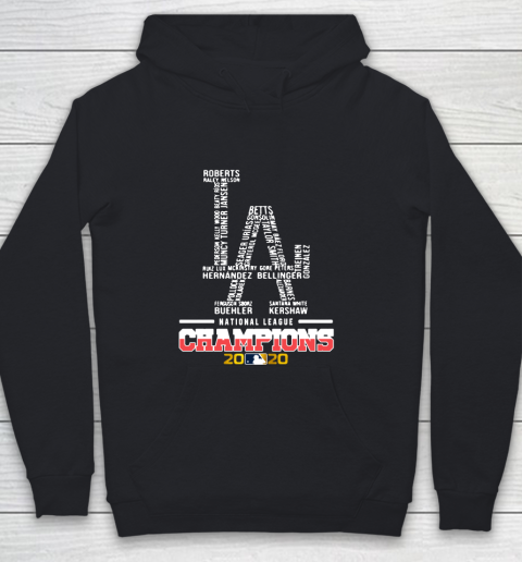Los Angeles Dodgers Logo National League Champions 2020 Youth Hoodie