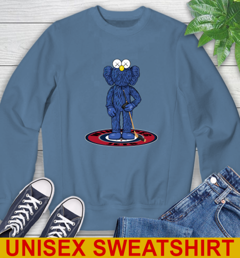 NHL Hockey Winnipeg Jets Kaws Bff Blue Figure Shirt Sweatshirt 8