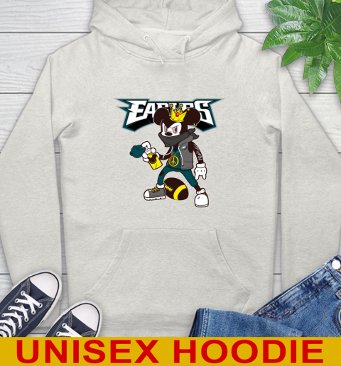 Philadelphia Eagles NFL Football Mickey Peace Sign Sports Hoodie 12