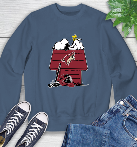 Arizona Coyotes NHL Hockey Snoopy Woodstock The Peanuts Movie Sweatshirt 19