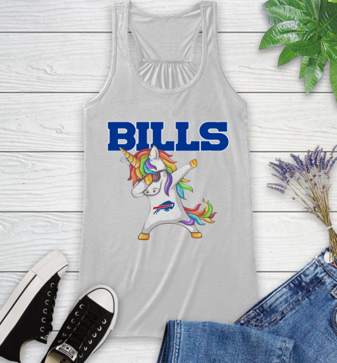Buffalo Bills NFL Football Funny Unicorn Dabbing Sports Racerback Tank