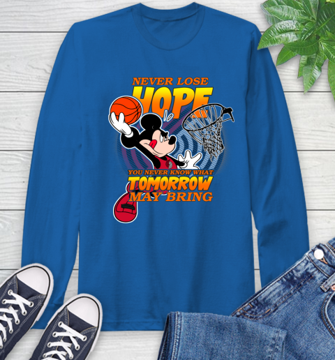 Portland Trail Blazers NBA Basketball Mickey Disney Never Lose Hope Long Sleeve T-Shirt 10
