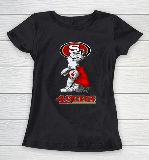 NFL Football My Cat Loves San Francisco 49ers Women's T-Shirt