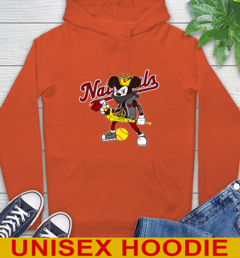 Washington Nationals MLB Baseball Mickey Peace Sign Sports Hoodie 5