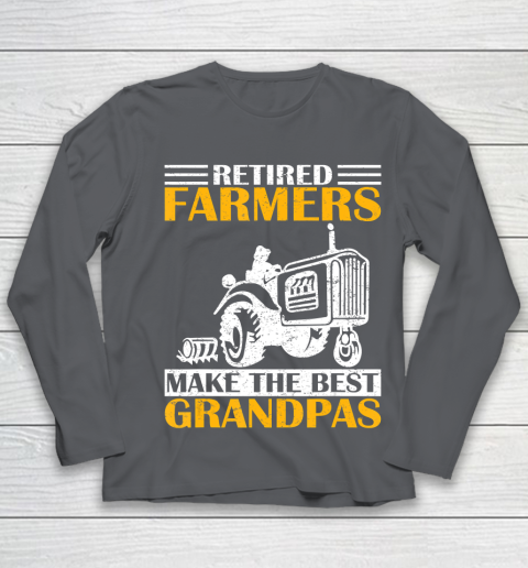 GrandFather gift shirt Retired Farmer Tractor Make The Best Grandpa Retirement Gift T Shirt Youth Long Sleeve 6