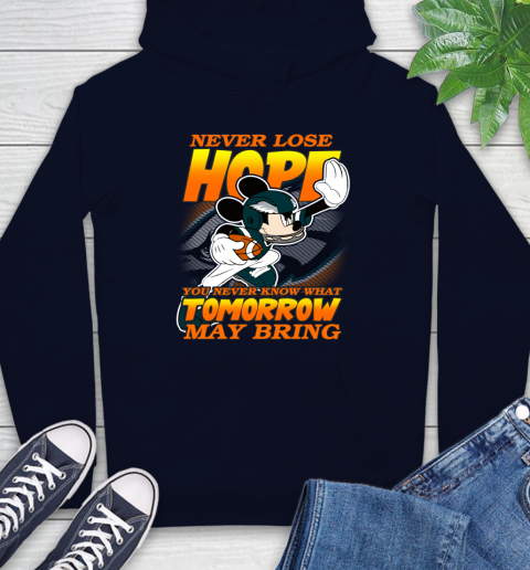 Philadelphia Eagles NFL Football Mickey Disney Never Lose Hope Hoodie 3