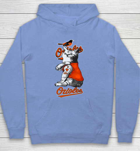 MLB Baseball My Cat Loves Baltimore Orioles Hoodie 8