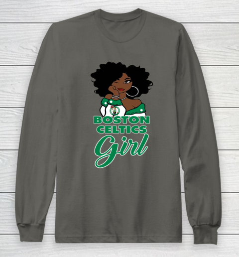 Boston Celtics Girl NBA Long Sleeve T-Shirt 8