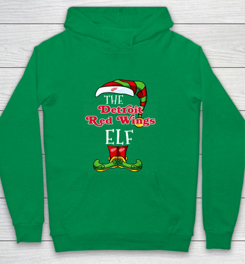 Detroit Red Wings Christmas ELF Funny NHL Youth Hoodie 4