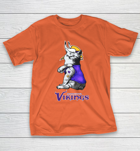 NFL Football My Cat Loves Minnesota Vikings T-Shirt 4