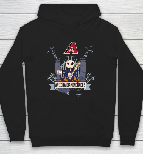 MLB Arizona Diamondbacks Baseball Jack Skellington Halloween Hoodie