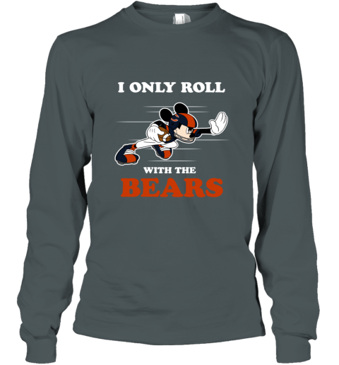 NFL Mickey Mouse I Only Roll With Chicago Bears Youth T-Shirt 