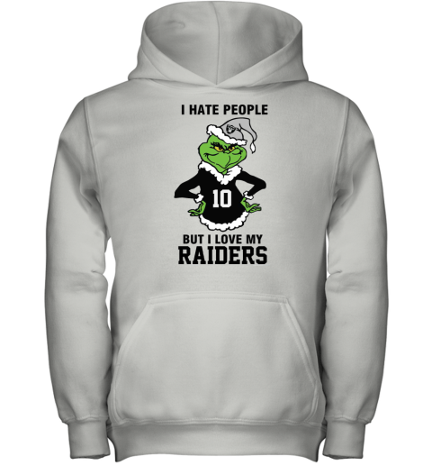 I Hate People But I Love My Raiders Las Vegas Raiders NFL Teams Youth Hoodie