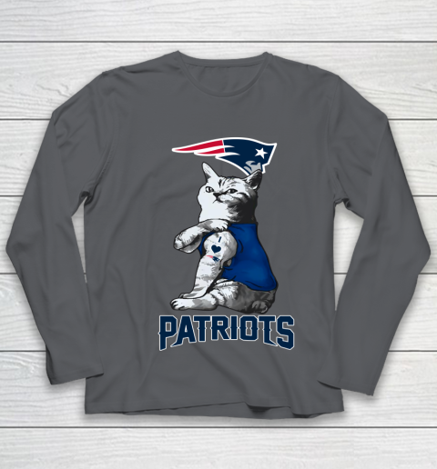 NFL Football My Cat Loves New England Patriots Youth Long Sleeve 6