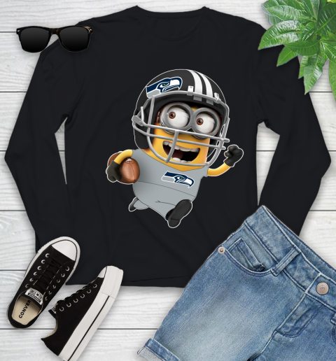 NFL Seattle Seahawks Minions Disney Football Sports Youth Long Sleeve 2