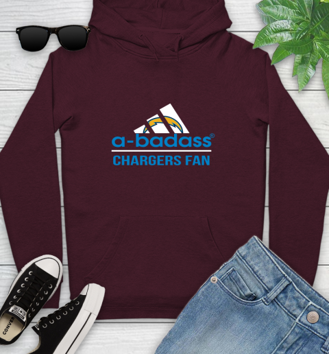 San Diego Chargers NFL Football A Badass Adidas Adoring Fan Sports Youth Hoodie 7