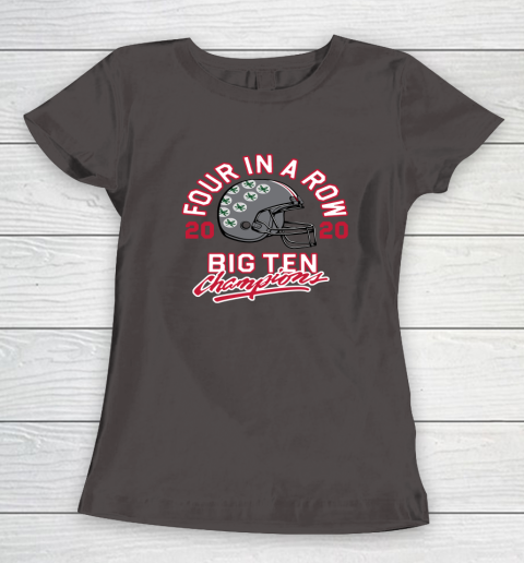 OSU 2020 Big Ten Champions 2020 Four In A Row Women's T-Shirt 7
