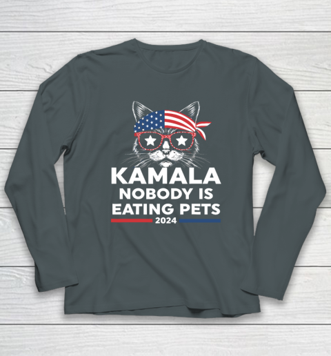 Harris Walz 2024  Nobody Is Eating Pets Long Sleeve T-Shirt 3