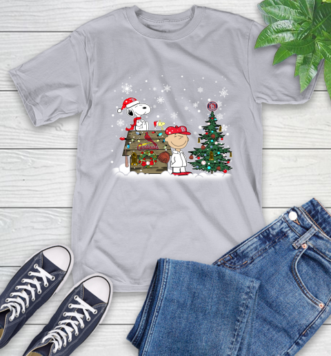 MLB St.Louis Cardinals Snoopy Charlie Brown Christmas Baseball Commissioner's Trophy T-Shirt 6